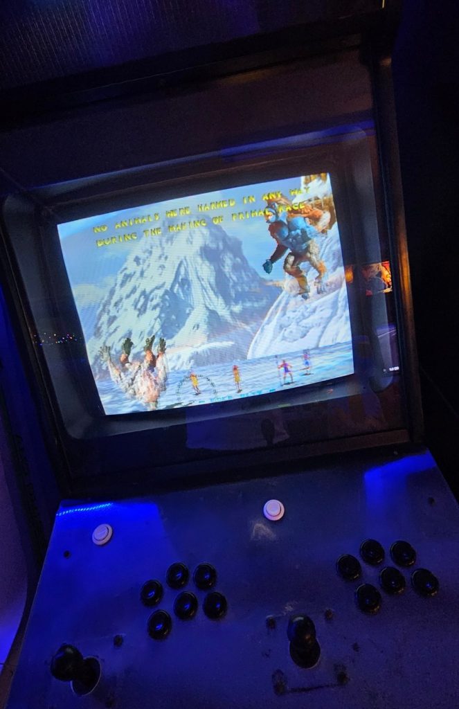 Primal Rage fighting cabinet