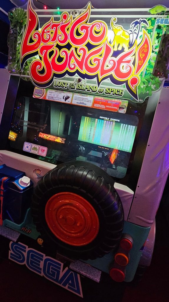 Sega Lets Go Jungle jeep-style light gun cabinet