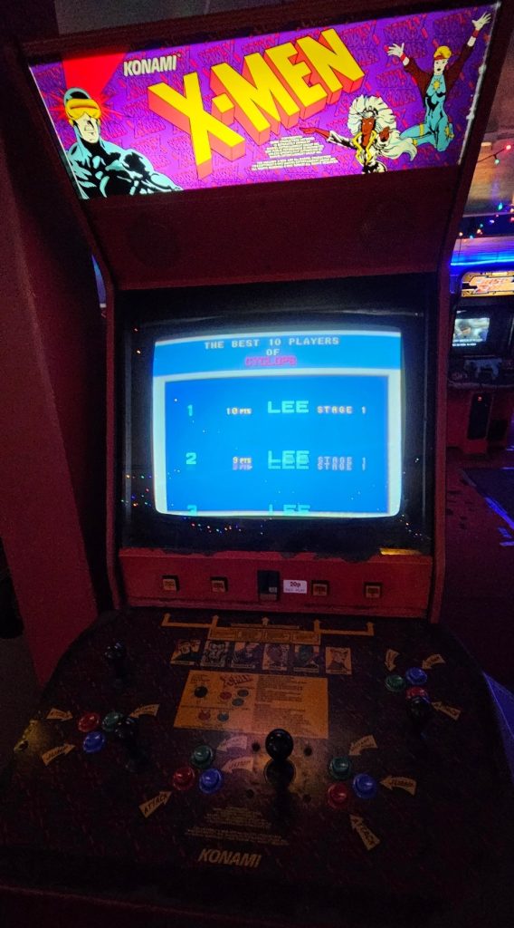 Konami X-Men beat-em-up cabinet