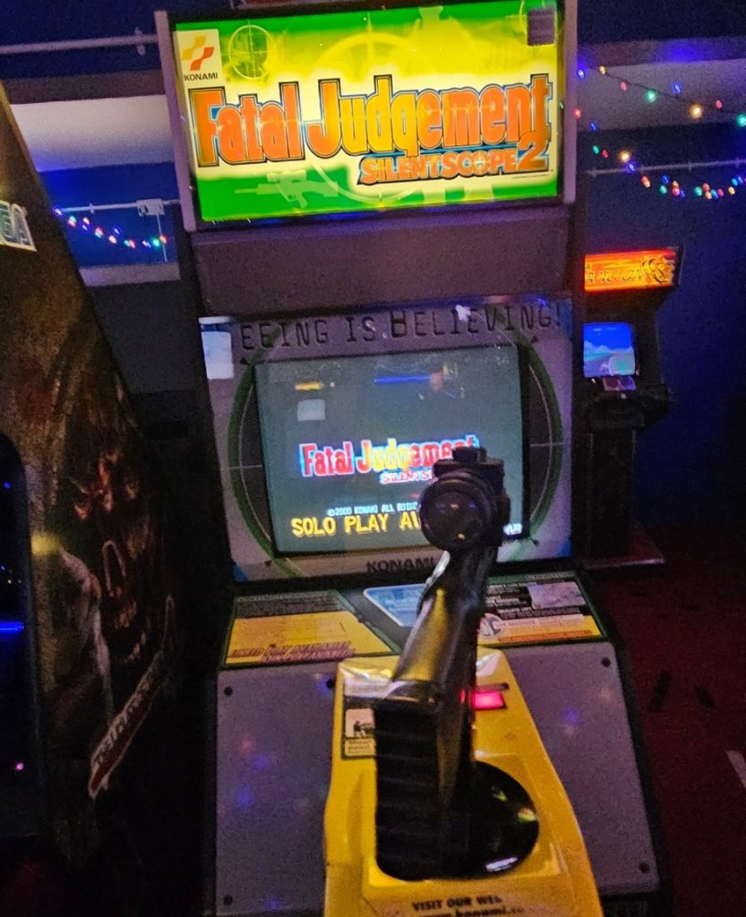 Konami Silent Scope 2 sniper cabinet