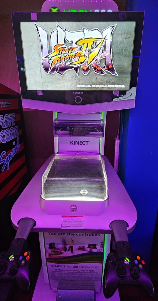 Ultra Street Fighter IV on an Xbox 360 Kinect kiosk