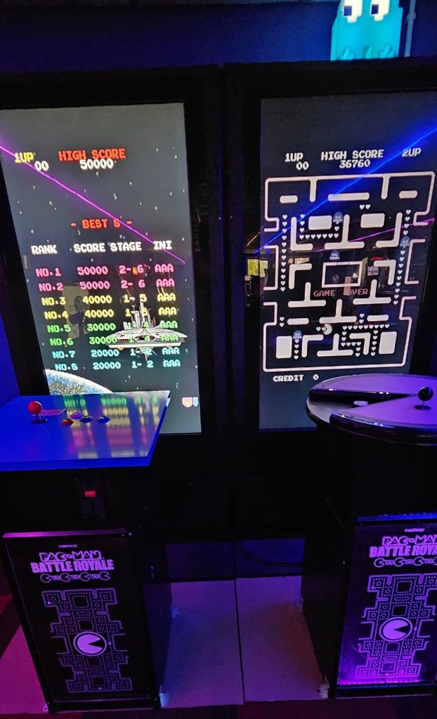 Custom vertical Pac-Man and Galaga 88'cabinets