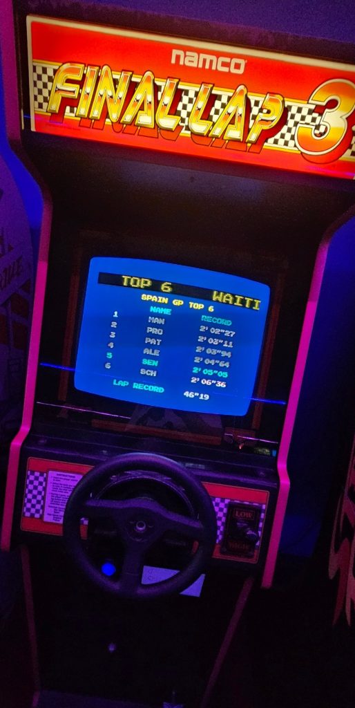 Namco Final Lap 3 racing cabinet