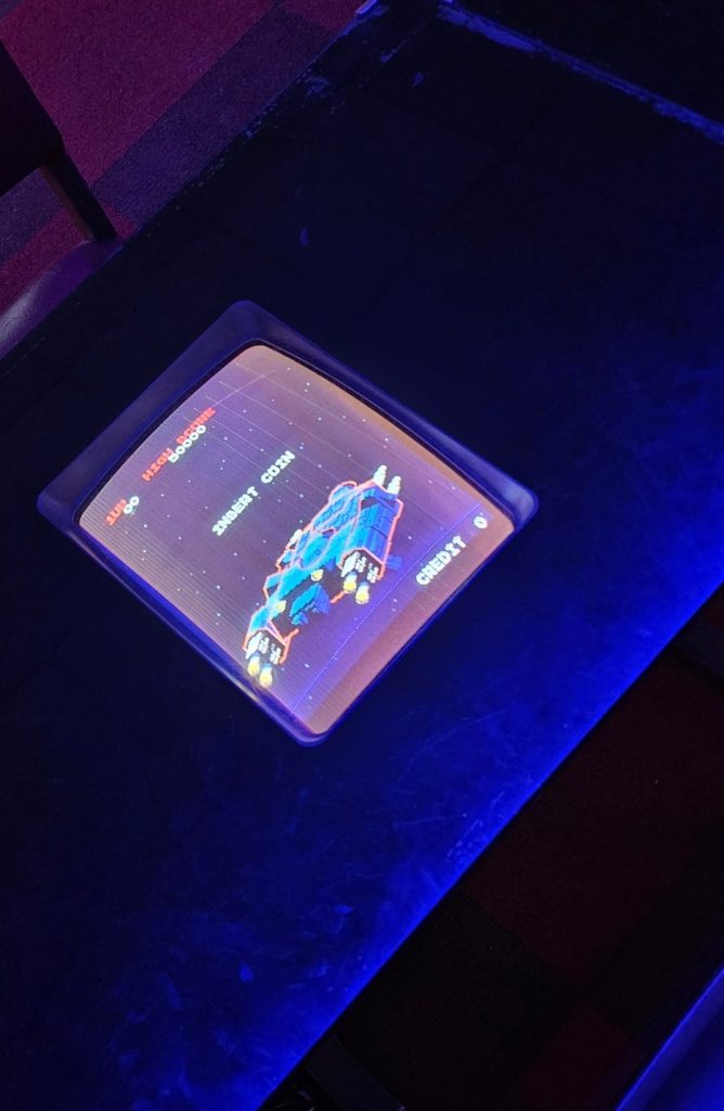 Arkanoid cocktail table viewed from above